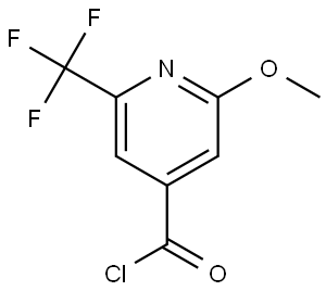 2-methoxy-6-(trifluoromethyl)isonicotinoyl chloride Structure