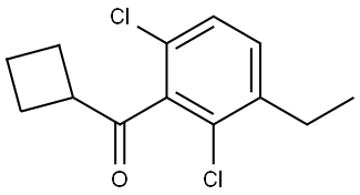 cyclobutyl(2,6-dichloro-3-ethylphenyl)methanone Structure