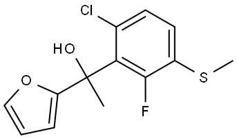 1-(6-chloro-2-fluoro-3-(methylthio)phenyl)-1-(furan-2-yl)ethanol Structure