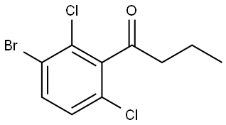 1-(3-bromo-2,6-dichlorophenyl)butan-1-one Structure