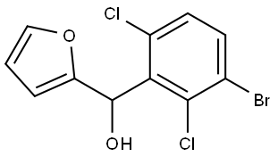 (3-bromo-2,6-dichlorophenyl)(furan-2-yl)methanol Structure