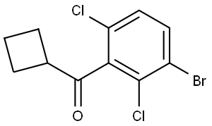 (3-bromo-2,6-dichlorophenyl)(cyclobutyl)methanone Structure