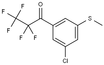 1-(3-chloro-5-(methylthio)phenyl)-2,2,3,3,3-pentafluoropropan-1-one Structure