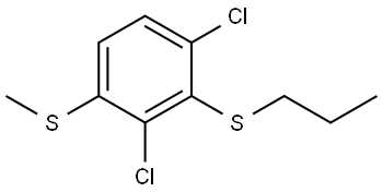 (2,6-dichloro-3-(methylthio)phenyl)(propyl)sulfane Structure