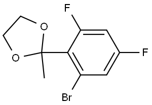 2-(2-bromo-4,6-difluorophenyl)-2-methyl-1,3-dioxolane Structure