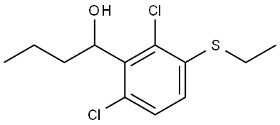 1-(2,6-dichloro-3-(ethylthio)phenyl)butan-1-ol Structure