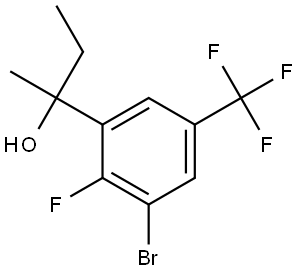 2-(3-bromo-2-fluoro-5-(trifluoromethyl)phenyl)butan-2-ol Structure