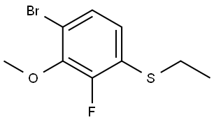 (4-bromo-2-fluoro-3-methoxyphenyl)(ethyl)sulfane Structure