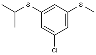 (3-chloro-5-(isopropylthio)phenyl)(methyl)sulfane Structure