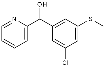 (3-chloro-5-(methylthio)phenyl)(pyridin-2-yl)methanol Structure