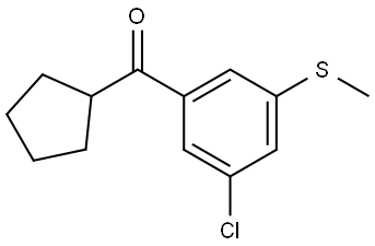 (3-chloro-5-(methylthio)phenyl)(cyclopentyl)methanone 구조식 이미지
