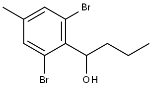 1-(2,6-dibromo-4-methylphenyl)butan-1-ol Structure