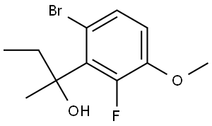 2-(6-bromo-2-fluoro-3-methoxyphenyl)butan-2-ol Structure