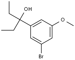 3-(3-bromo-5-methoxyphenyl)pentan-3-ol Structure