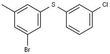 (3-bromo-5-methylphenyl)(3-chlorophenyl)sulfane Structure