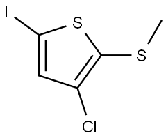 3-chloro-5-iodo-2-(methylthio)thiophene Structure