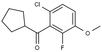 (6-chloro-2-fluoro-3-methoxyphenyl)(cyclopentyl)methanone Structure