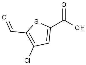 4-chloro-5-formylthiophene-2-carboxylic acid Structure