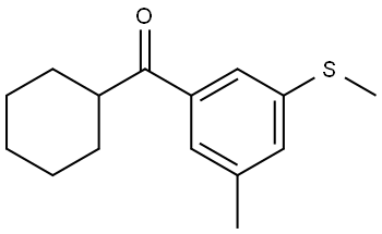 cyclohexyl(3-methyl-5-(methylthio)phenyl)methanone Structure