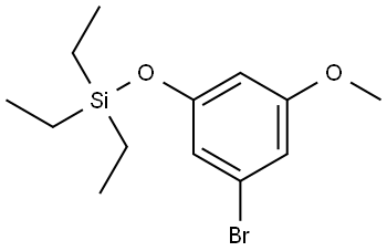 (3-bromo-5-methoxyphenoxy)triethylsilane Structure