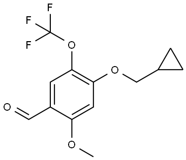 4-(cyclopropylmethoxy)-2-methoxy-5-(trifluoromethoxy)benzaldehyde Structure