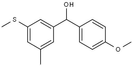 (4-methoxyphenyl)(3-methyl-5-(methylthio)phenyl)methanol Structure