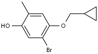 5-bromo-4-(cyclopropylmethoxy)-2-methylphenol Structure