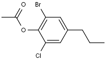 2-bromo-6-chloro-4-propylphenyl acetate Structure