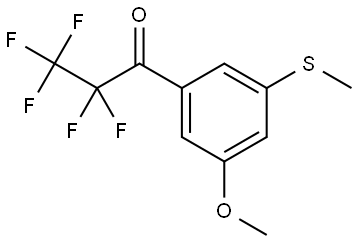 2,2,3,3,3-pentafluoro-1-(3-methoxy-5-(methylthio)phenyl)propan-1-one Structure