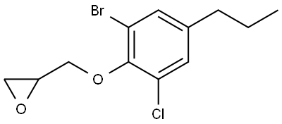 2-((2-bromo-6-chloro-4-propylphenoxy)methyl)oxirane Structure