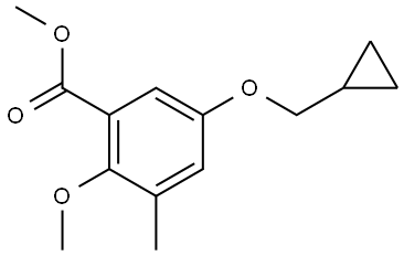 methyl 5-(cyclopropylmethoxy)-2-methoxy-3-methylbenzoate Structure