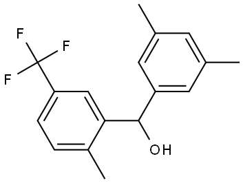 (3,5-dimethylphenyl)(2-methyl-5-(trifluoromethyl)phenyl)methanol Structure