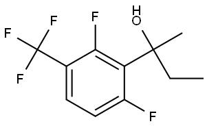 2-(2,6-difluoro-3-(trifluoromethyl)phenyl)butan-2-ol Structure