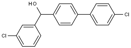 (4'-chloro-[1,1'-biphenyl]-4-yl)(3-chlorophenyl)methanol Structure