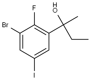 2-(3-bromo-2-fluoro-5-iodophenyl)butan-2-ol Structure