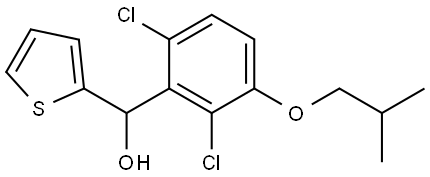 (2,6-dichloro-3-isobutoxyphenyl)(thiophen-2-yl)methanol Structure