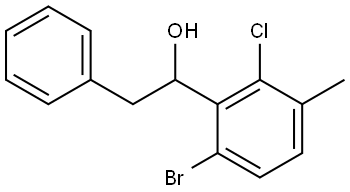 1-(6-bromo-2-chloro-3-methylphenyl)-2-phenylethanol Structure