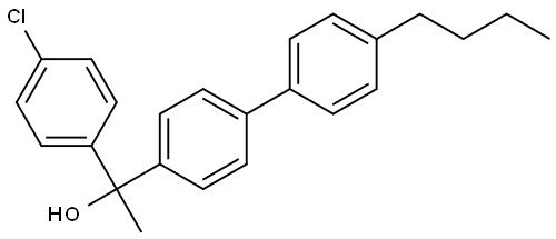 1-(4'-butyl-[1,1'-biphenyl]-4-yl)-1-(4-chlorophenyl)ethanol Structure