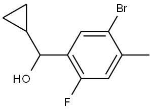 (5-bromo-2-fluoro-4-methylphenyl)(cyclopropyl)methanol Structure