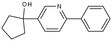 1-(6-phenylpyridin-3-yl)cyclopentanol Structure