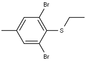 (2,6-dibromo-4-methylphenyl)(ethyl)sulfane Structure