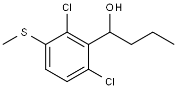 1-(2,6-dichloro-3-(methylthio)phenyl)butan-1-ol Structure