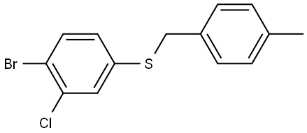 (4-bromo-3-chlorophenyl)(4-methylbenzyl)sulfane Structure