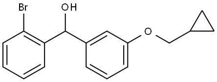 (2-bromophenyl)(3-(cyclopropylmethoxy)phenyl)methanol Structure