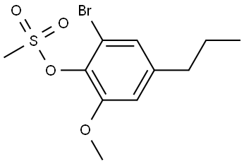 2-bromo-6-methoxy-4-propylphenyl methanesulfonate Structure