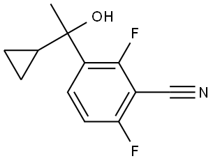 3-(1-cyclopropyl-1-hydroxyethyl)-2,6-difluorobenzonitrile Structure