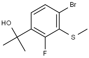 2-(4-bromo-2-fluoro-3-(methylthio)phenyl)propan-2-ol Structure