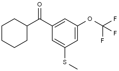 cyclohexyl(3-(methylthio)-5-(trifluoromethoxy)phenyl)methanone Structure