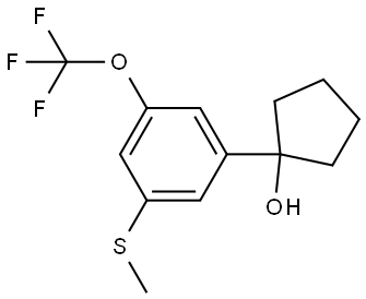 1-(3-(methylthio)-5-(trifluoromethoxy)phenyl)cyclopentanol Structure