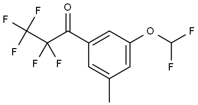 1-(3-(difluoromethoxy)-5-methylphenyl)-2,2,3,3,3-pentafluoropropan-1-one Structure